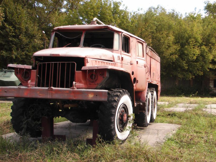 truck in the graveyard