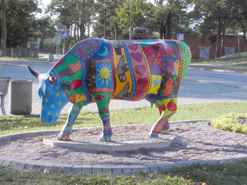 colorful cow