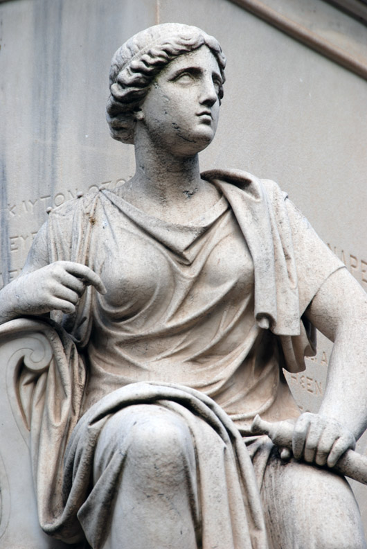 woman with scroll